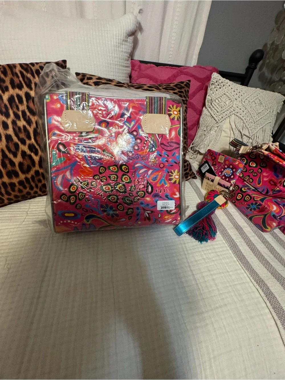 Consuela Ceci Tote  Bag - Pink floral paisley